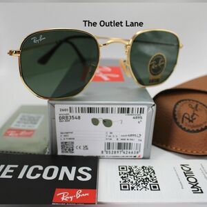 Model Display Ray-Ban Hexagonal Green G15 Lens RB3548N